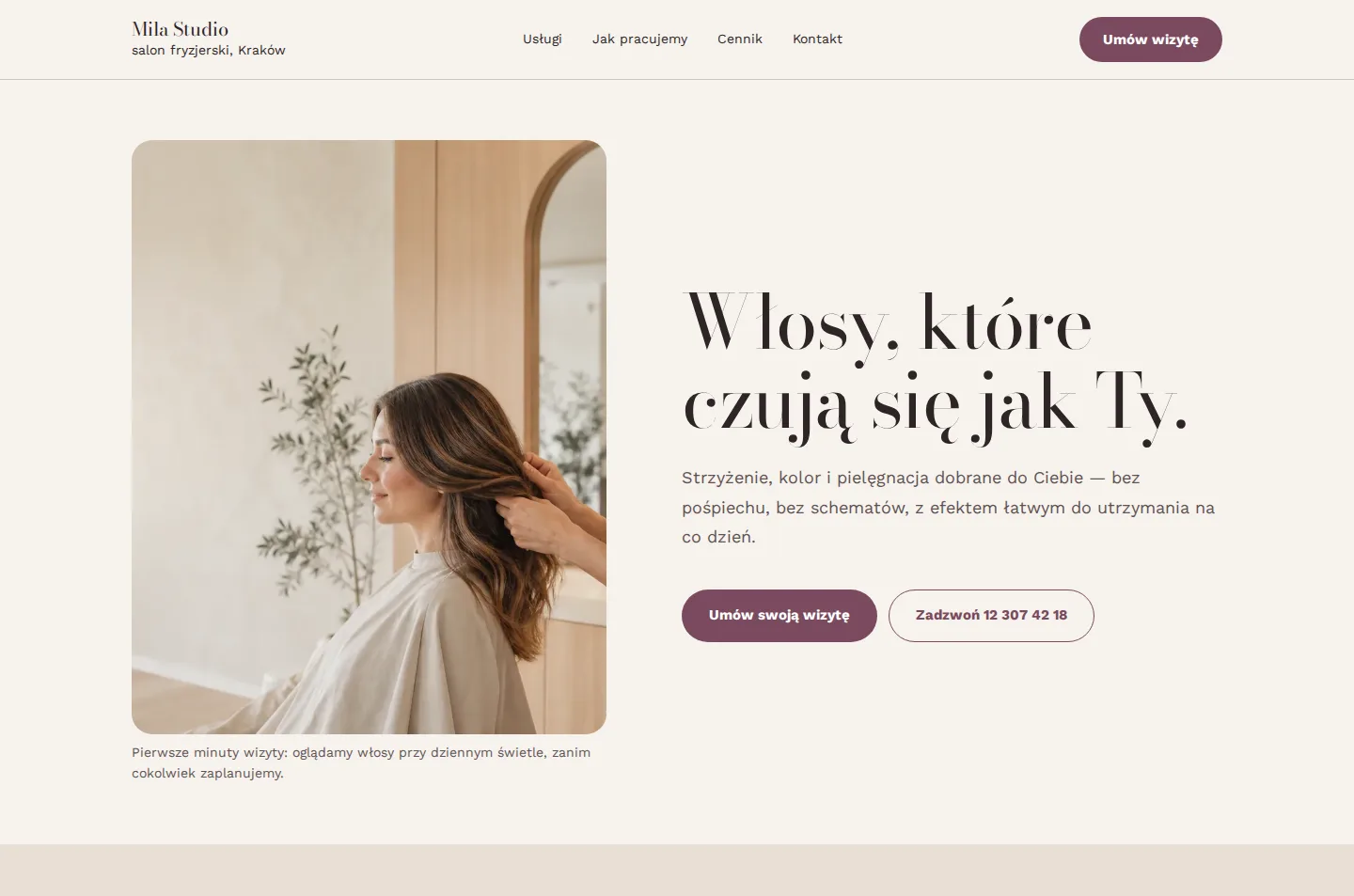 Podgląd szablonu Mila Studio