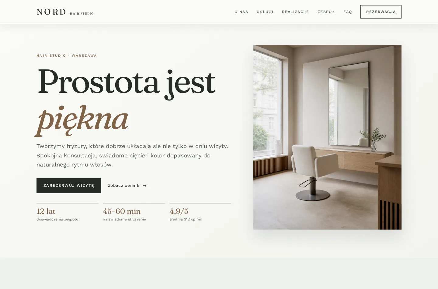 Podgląd szablonu Scandi Salon
