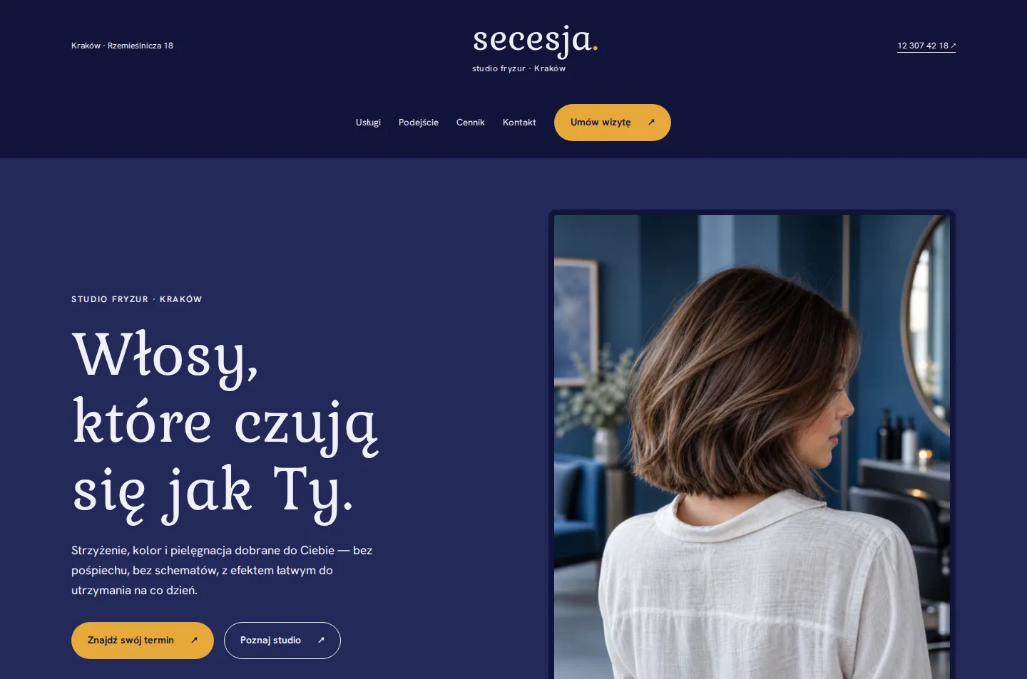Podgląd szablonu Secesja Studio